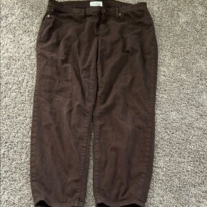 Lila Ryan size 32 brown pants pockets soft women's